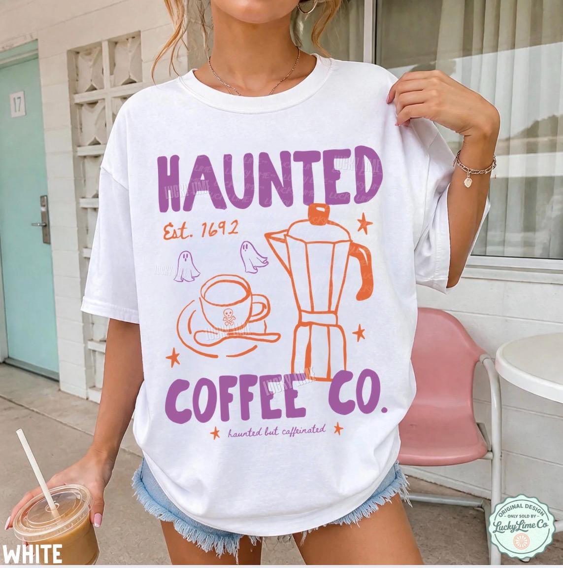 Halloween Coffee Shirt, Haunted Coffee Co. Tshirt, Freshly Boo’d Coffee Tee, Cute Ghost Shirt, Coffee Lover Gift, Spooky Szn