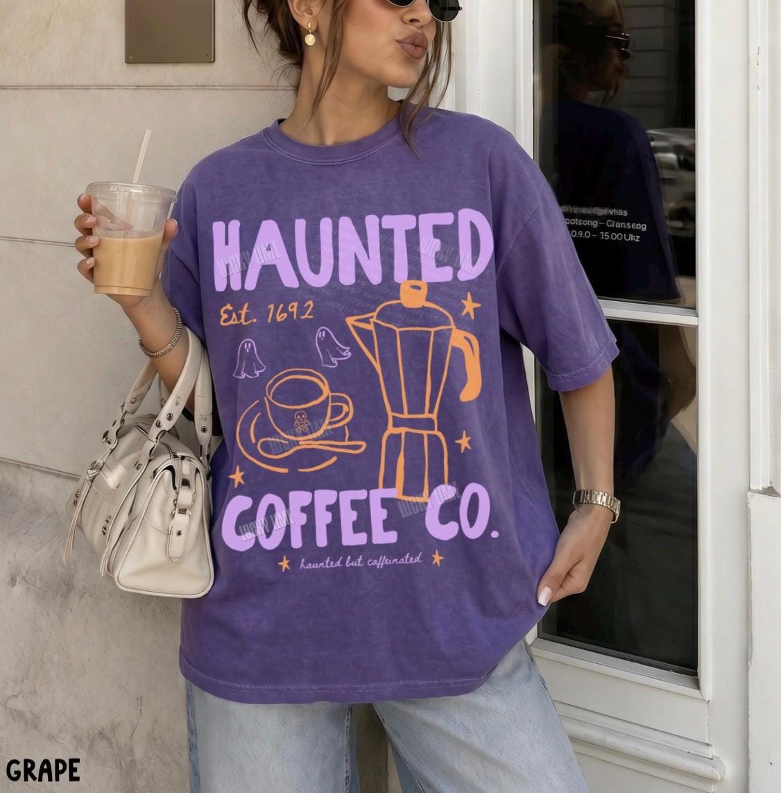 Halloween Coffee Shirt, Haunted Coffee Co. Tshirt, Freshly Boo’d Coffee Shirt, Cute Ghost Shirt, Coffee Lover Gift, Spooky