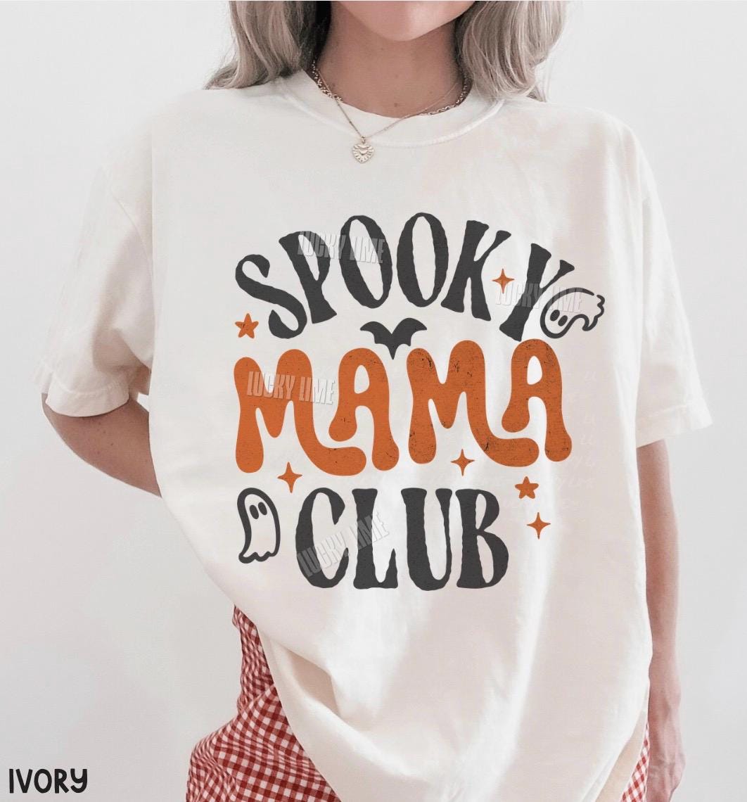 Spooky Mama Club Shirt, Spooky Moms Tshirt, Halloween Mama Shirt, Halloween Shirt for Mom, Spooky Season, Family Halloween