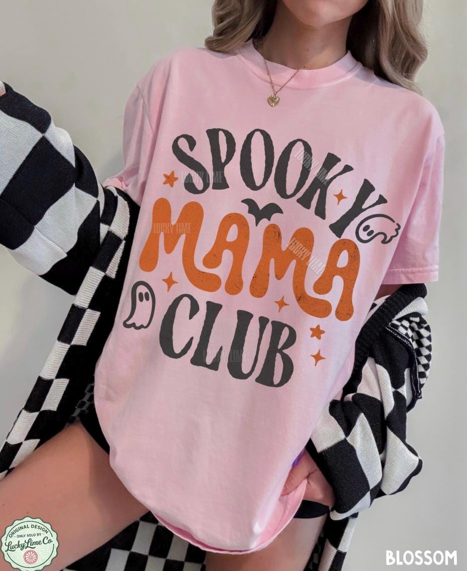 Spooky Mama Club Shirt, Spooky Moms Tshirt, Halloween Mama Shirt, Halloween Shirt for Mom, Spooky Season, Family Halloween