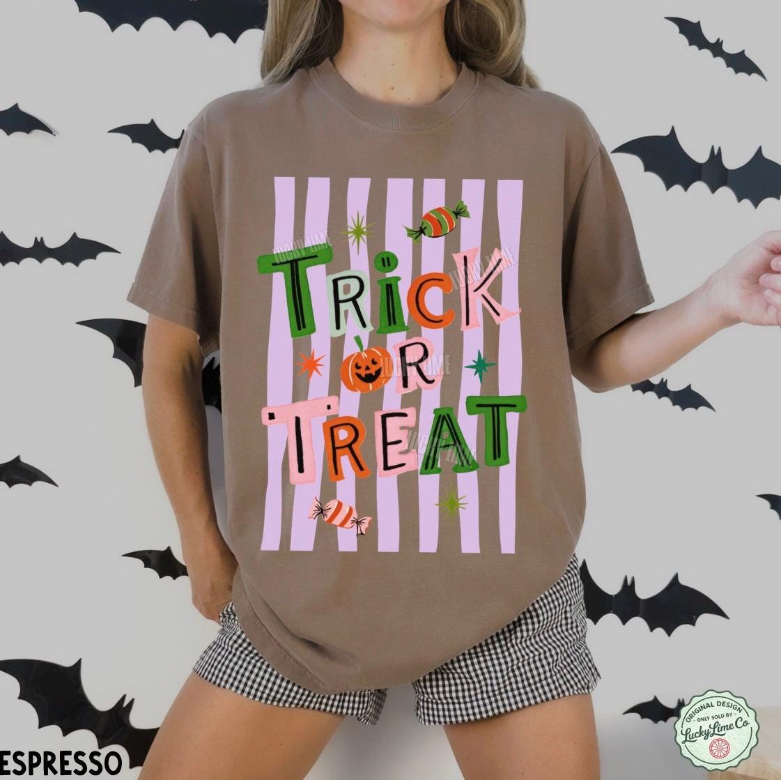 Trick or Treat Shirt, Halloween Tshirt, Preppy Halloween Shirt, Retro Halloween Tee, Pumpkin Season, Spooky Season Vibes