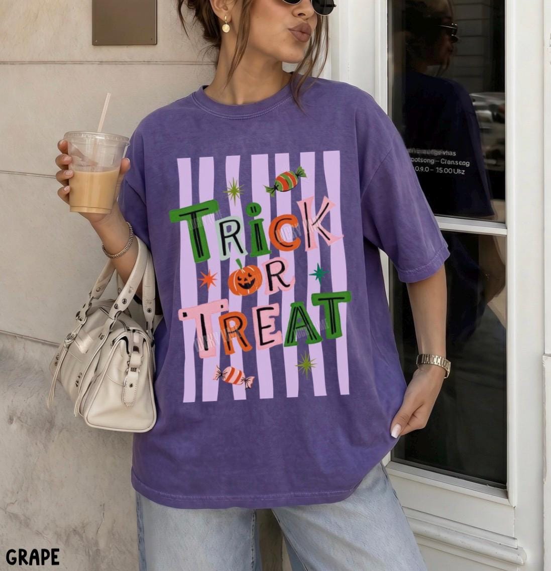 Trick or Treat Shirt, Halloween Tshirt, Preppy Halloween Shirt, Retro Halloween, Pumpkin Season, Spooky Season Tee
