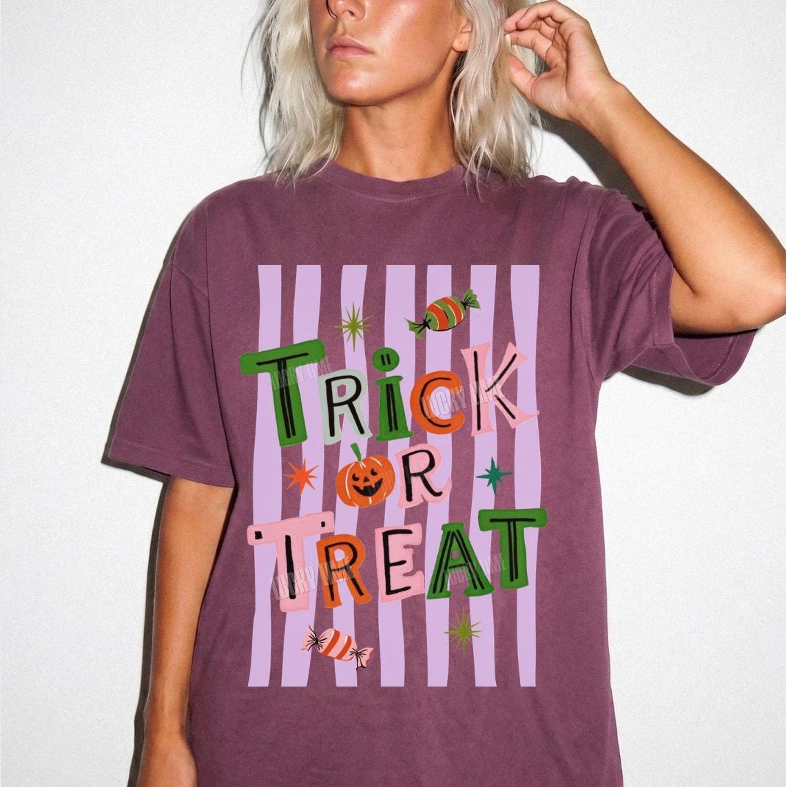 Trick or Treat Shirt, Halloween Tshirt, Preppy Halloween Shirt, Retro Halloween, Pumpkin Season, Spooky Season Tee
