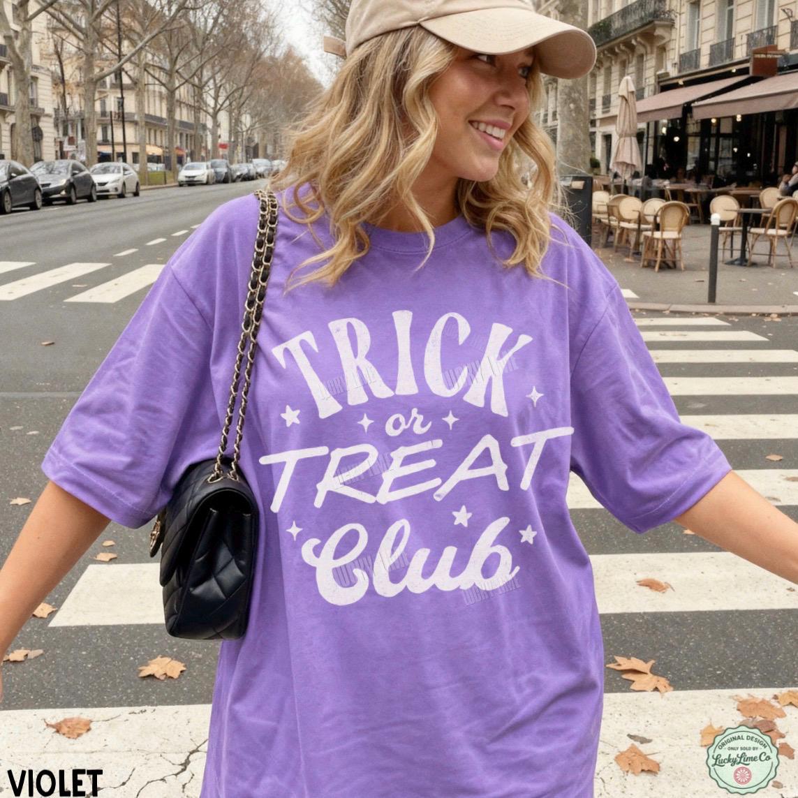 Trick or Treat Shirt, Trick or Treat Club TShirt, Family Halloween Tee, Spooky Season T-Shirt, Trendy Halloween Graphic Tee