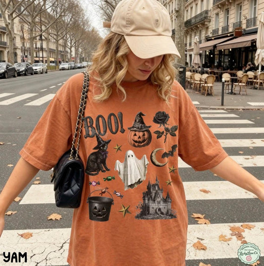 Retro Halloween Collage Shirt, Halloween Ephemera, Halloween Tshirt, Spooky Season, Vintage Halloween, Haunted House Shirt