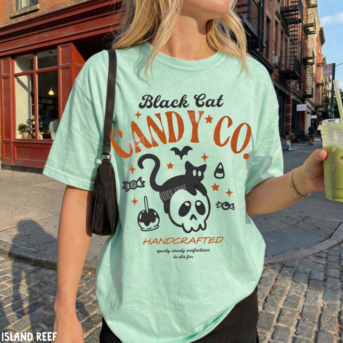 Black Cat Halloween Shirt, Black Cat Candy Co. Shirt, Trick or Treat Shirt, Funny Halloween Tee , Halloween Candy Graphic Tee, Spooky Season