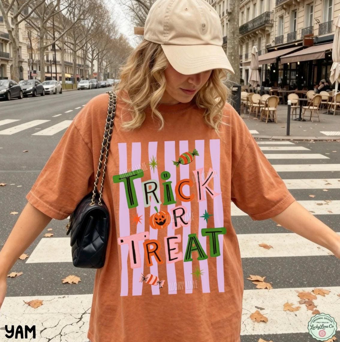 Trick or Treat Shirt, Halloween Tshirt, Preppy Halloween Shirt, Retro Halloween Tee, Pumpkin Season, Spooky Season Vibes