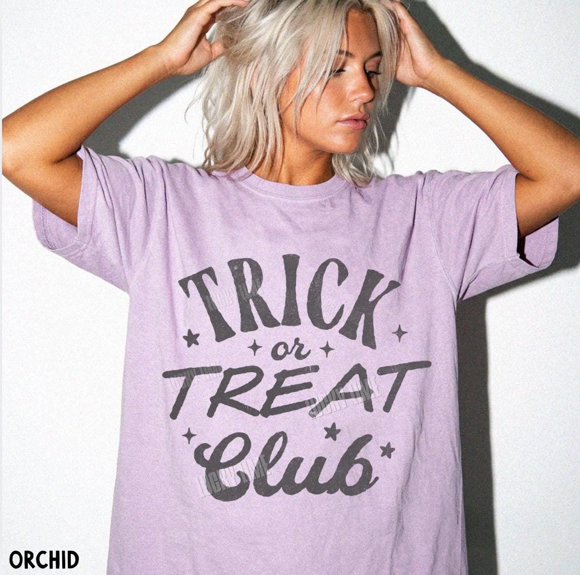 Trick or Treat Shirt, Trick or Treat Club Shirt, Family Halloween Tee, Spooky Season T-Shirt, Trendy Halloween Graphic Tee