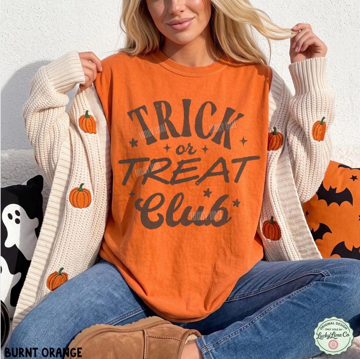 Trick or Treat Shirt, Trick or Treat Club Shirt, Family Halloween Tee, Spooky Season T-Shirt, Trendy Halloween Graphic Tee