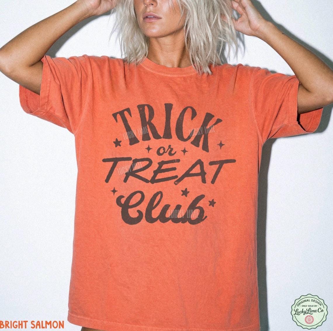 Trick or Treat Shirt, Trick or Treat Club Shirt, Family Halloween Tee, Spooky Season T-Shirt, Trendy Halloween Graphic Tee