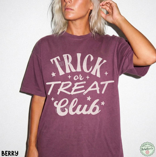 Trick or Treat Shirt, Trick or Treat Club TShirt, Family Halloween Tee, Spooky Season T-Shirt, Trendy Halloween Graphic Tee